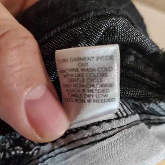 Christopher & Banks Jeans Womens Size 10 Black Embellished Pockets Stretch Slim - Picture 4 of 12